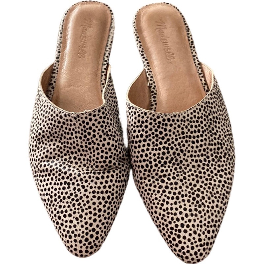 MADEWELL Animal Spot Remi Mule Slip On Pointed Toe Shoes